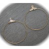 1 paire  créole en laiton bronze 30mm