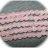 x10 perles de quartz rose facetté 4mm