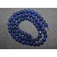 x10 perles de lapis-lazuli 8mm rondes d'Afghanistan
