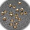 20 coupelles calottes fleurs bronze  8x2,2mm