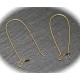 10 attaches crochet boucles d'oreilles laiton BRONZE  33x14mm
