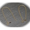 10 attaches crochet boucles d'oreilles laiton BRONZE  33x14mm