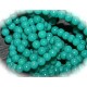 20 perles pierre jade vert turquoise ronde  4mm