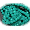 20 perles pierre jade vert turquoise ronde  4mm