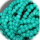 20 perles pierre jade vert turquoise ronde  4mm