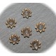 20 calottes coupelles fleurs laiton couleur bronze  9mm