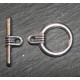 2 fermoirs (4PIECES  ) toggle métal argenté 20x16mm