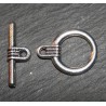 2 fermoirs (4PIECES  ) toggle métal argenté 20x16mm