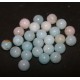 10 perles rondes d'amazonite bleu /vert pâle  5/6mm