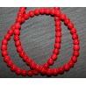 x20 perles de  corail gorgone rouge 3,5/4mm