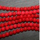 x20 perles de  corail gorgone rouge 3,5/4mm