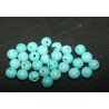 10 perles turquoise rondes veinée diametre  5/6mm