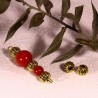 20 perles intercalaire ronde striée metal doré ethnique 6mm