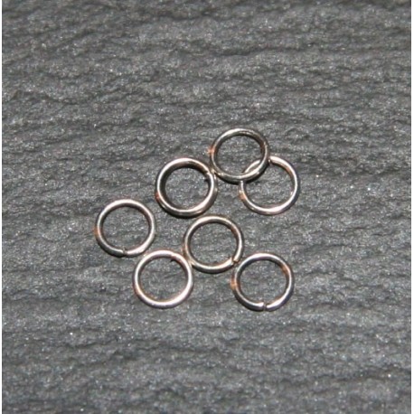 50 anneaux ouvert 3mm métal argenté epaisseur 0.3mm