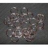 50 anneaux ouvert 10mm métal argenté clair epaisseur 0.8mm