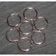 50 anneaux ouvert 10mm métal argenté clair epaisseur 0.8mm