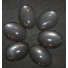5 supports cabochon  en verre ovale légèrement bombés 18x24mm