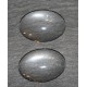 5 supports cabochon  en verre ovale légèrement bombés 18x24mm