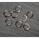 50 anneaux couleur platine ouvert  6mm- 1mm épaisseur