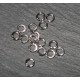 50 anneaux argent platine ouvert  4mm ,0.8mm epaisseur