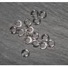 50 anneaux argent platine ouvert  4mm ,0.8mm epaisseur