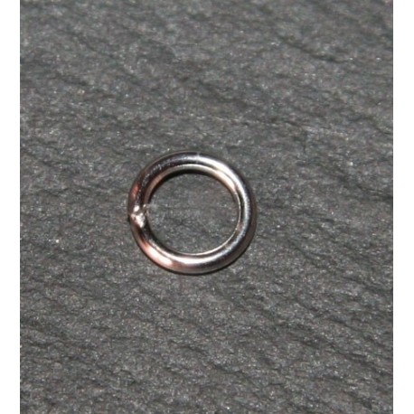 50 anneaux ouvert métal argenté 6mm 0.9mm epaisseur