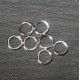 50 anneaux ouvert métal argenté 6mm 0.9mm epaisseur