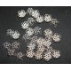 x20 calottes coupelles filigrane argenté 10mm