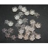 x20 calottes coupelles filigrane argenté 10mm