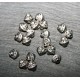 20 perles intercalaires métal argentées coniques  6mm