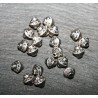 20 perles intercalaires métal argentées coniques  6mm