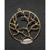 4 breloques pendentifs arbre de vie en bronze 40mm