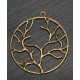 4 breloques pendentifs arbre de vie en bronze 40mm