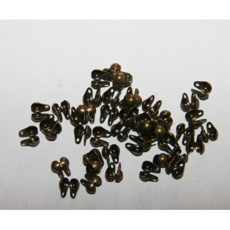 50 caches noeud  attaches chaine laiton bille pour chaine 2mm