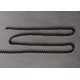 1metre  CH013Y de chaine bille gris anthracite/noir facettée 1/1.5mm