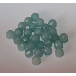 10 Perles facette amazonite bleu vert 4mm
