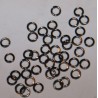 50 anneaux noir ouverts 5mm 0.7mm epaisseur