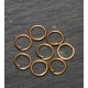 50 anneaux de jonction  ouvert  laiton couleur bronze 8mm epaisseur 0.7mm