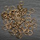 50 anneaux de jonction  ouvert  laiton couleur bronze 8mm epaisseur 0.7mm