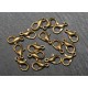 10 fermoirs mousqueton zinc  couleur bronze  9/10mm