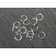 50 anneaux ouvert métal argenté silver clair  5mm epaisseur 0.7mm