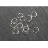 50 anneaux ouvert métal argenté silver clair  5mm epaisseur 0.7mm