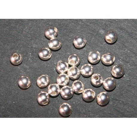 20 perles intercalaire laiton  argent   4mm