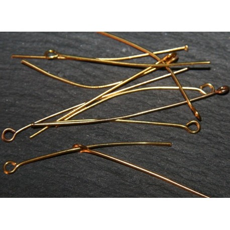 50 clous tête ronde  doré longueur  70 mm