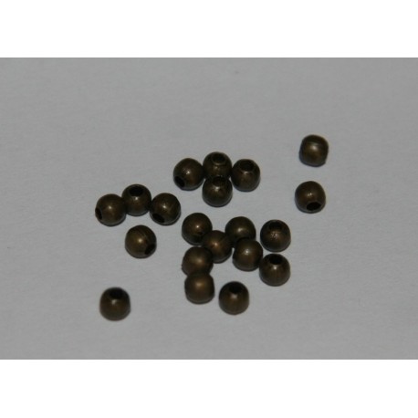 50 perles intercalaires laiton ronde diamètre 3mm