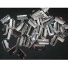x20 attaches ruban métal argenté clair 13x5mm