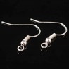 20 attaches crochet ou  attache indienne  laiton argent clair 15mm