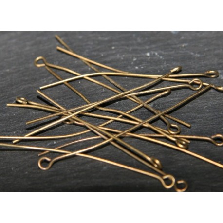 300 clous tête ronde laiton couleur bronze 40mm