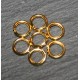 50 anneaux dorés 6mm ouvert dessoudé epaisseur 0,8mm