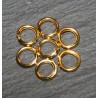 50 anneaux dorés 6mm ouvert dessoudé epaisseur 0,8mm